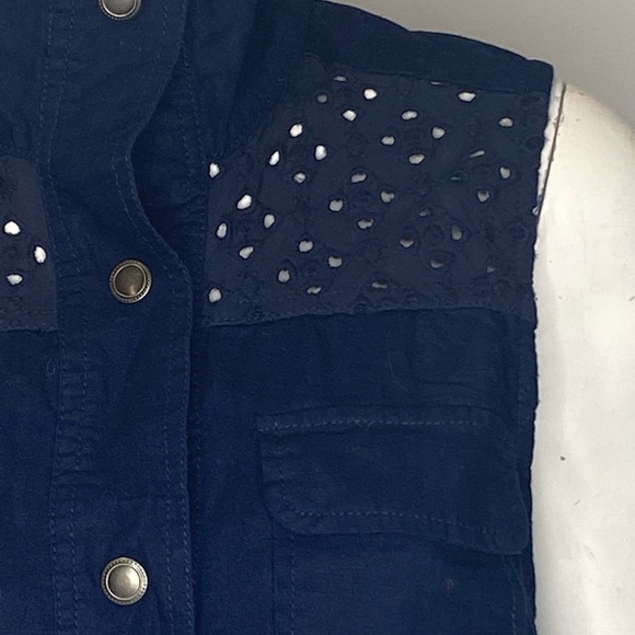 MAURICE'S Vest Top Drawstring Pockets Eyelet - Picture 3 of 8